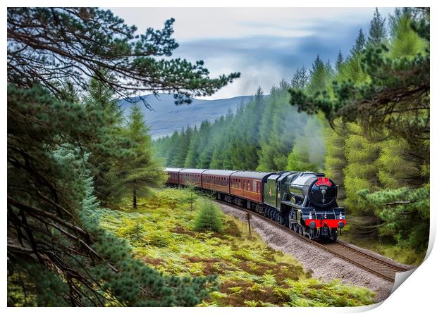 Flying Scotsman Steam Train Print by Picture Wizard
