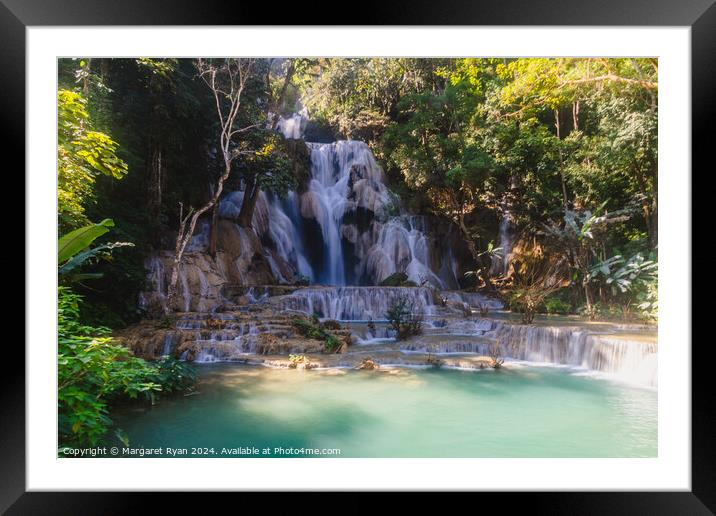 Kuang Si Falls Framed Mounted Print by Margaret Ryan