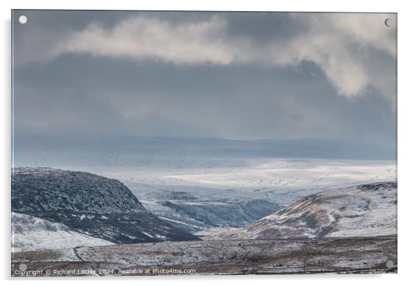 A Wintry Mickle Fell Acrylic by Richard Laidler