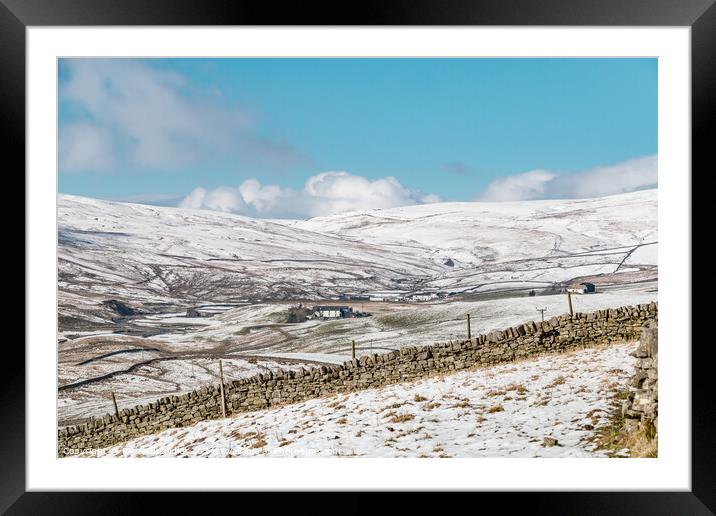A Wintry Harwood, Upper Teesdale Framed Mounted Print by Richard Laidler
