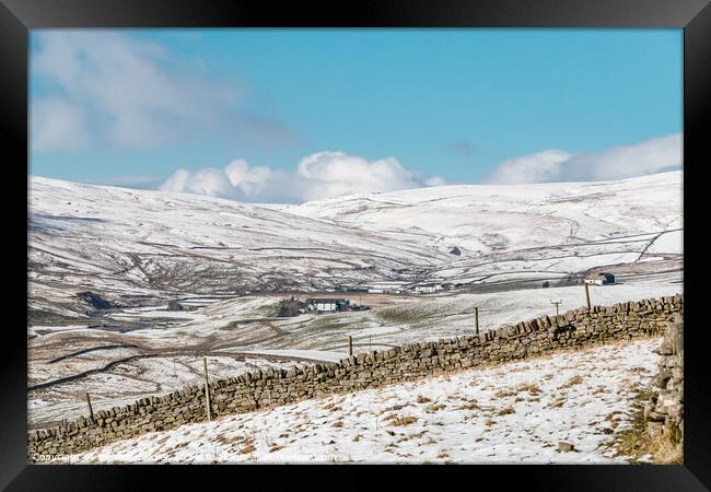 A Wintry Harwood, Upper Teesdale Framed Print by Richard Laidler