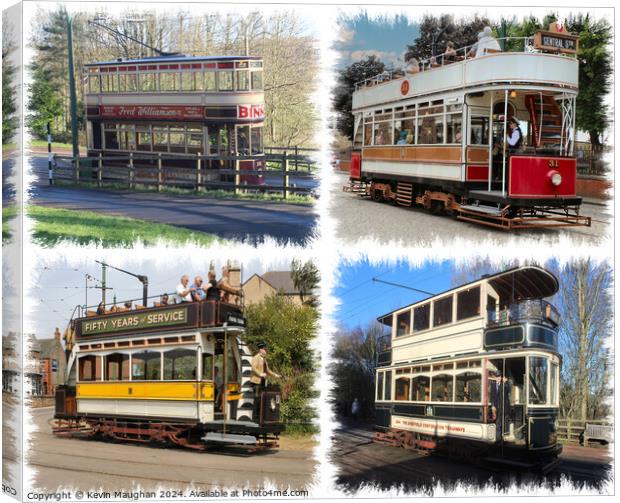 A Selection Of Trams Canvas Print by Kevin Maughan