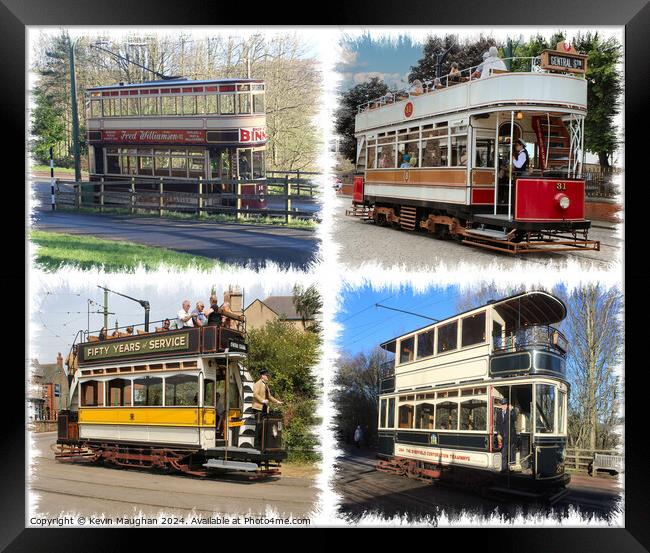 A Selection Of Trams Framed Print by Kevin Maughan