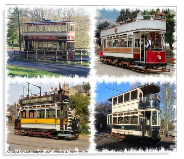 A Selection Of Trams Acrylic by Kevin Maughan