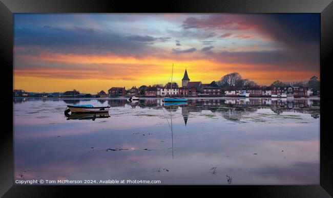 Bosham Quay Sunset Framed Print by Tom McPherson