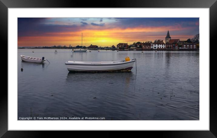 Bosham Quay Sunset Framed Mounted Print by Tom McPherson