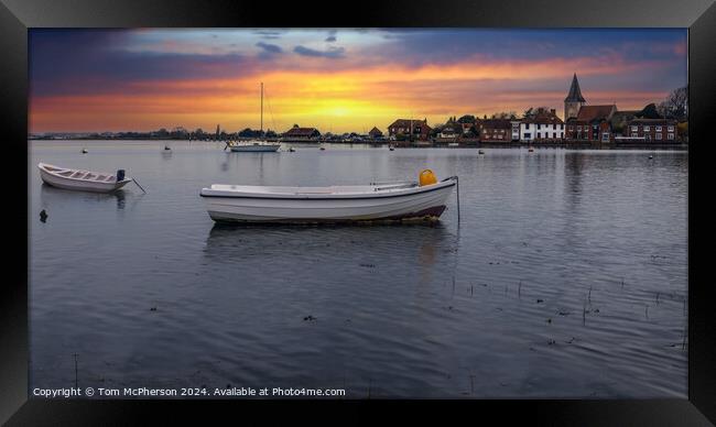 Bosham Quay Sunset Framed Print by Tom McPherson