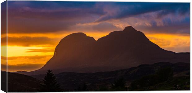 Suilven in the evening light Canvas Print by Keith Douglas