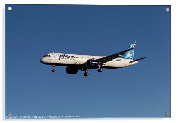 JetBlue Airways Airbus A321-271NX  Acrylic by David Pyatt