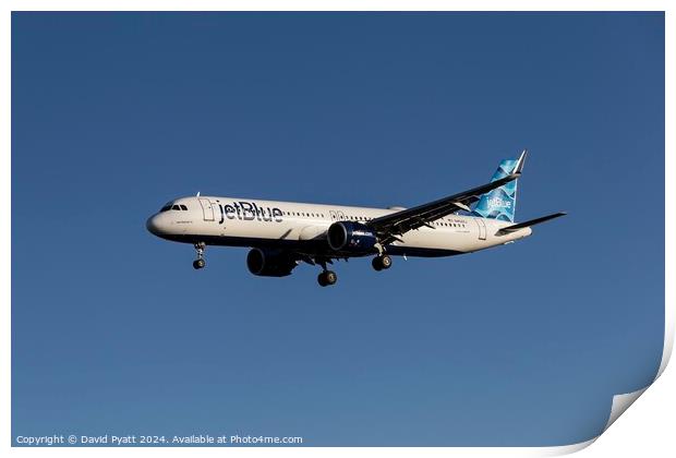 JetBlue Airways Airbus A321-271NX  Print by David Pyatt