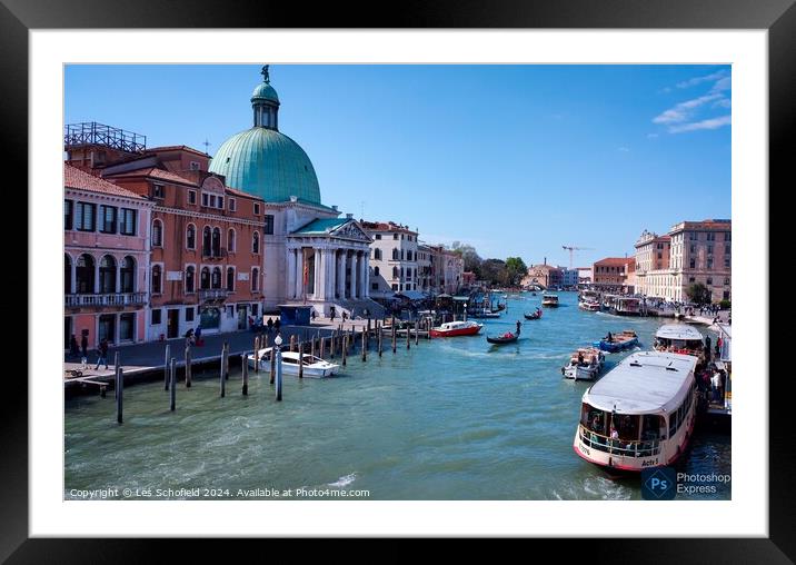 Grand Canal Venice Italy  Framed Mounted Print by Les Schofield