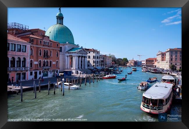 Grand Canal Venice Italy  Framed Print by Les Schofield
