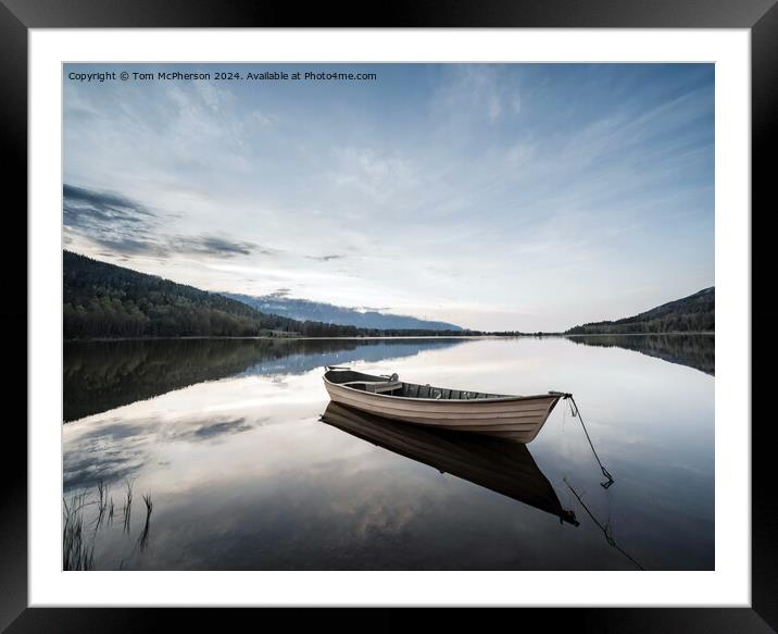 The Lone Boat Framed Mounted Print by Tom McPherson