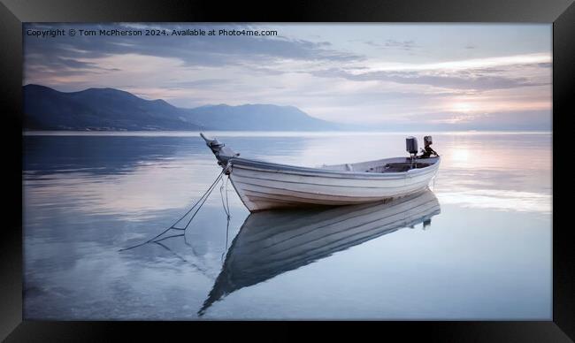 The Lone Boat Framed Print by Tom McPherson