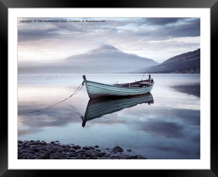 The Lone Boat Framed Mounted Print by Tom McPherson