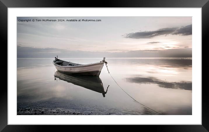 The Lone Boat Framed Mounted Print by Tom McPherson