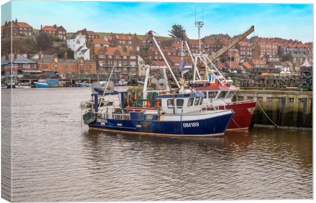 Whitby Fishing Canvas Print by Steve Smith
