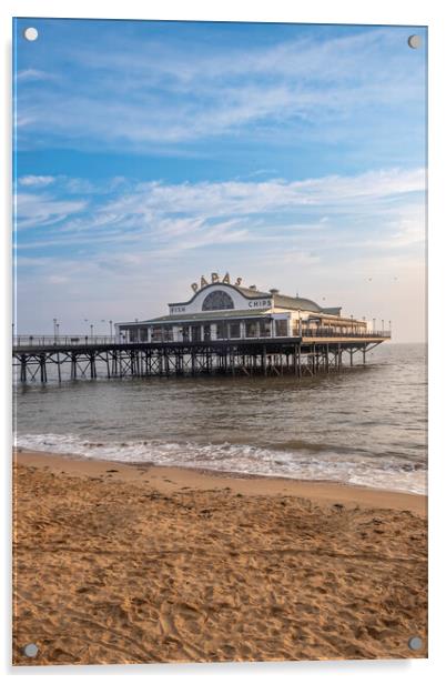 Cleethorpes Pier Acrylic by Steve Smith