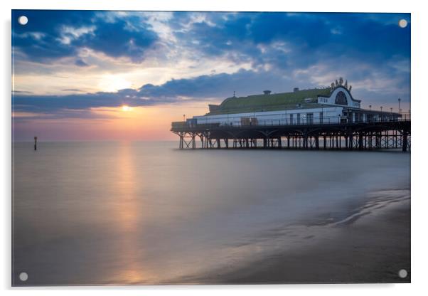 Cleethorpes Pier Sunrise Acrylic by Steve Smith