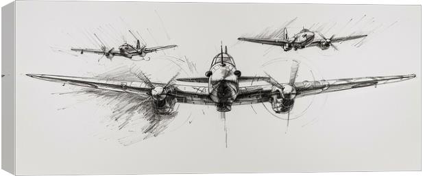 Albert Capstaff Pencil Sketch Canvas Print by Airborne Images