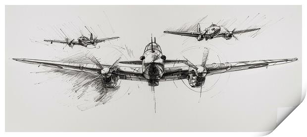 Albert Capstaff Pencil Sketch Print by Airborne Images