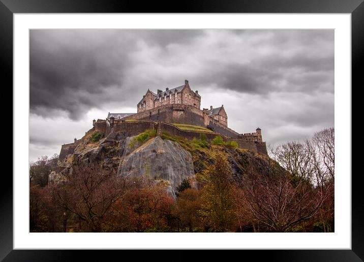Edinburgh Castle Framed Mounted Print by Apollo Aerial Photography
