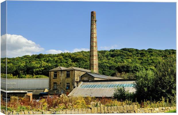Bent Ley Mill Meltham  Canvas Print by Diana Mower
