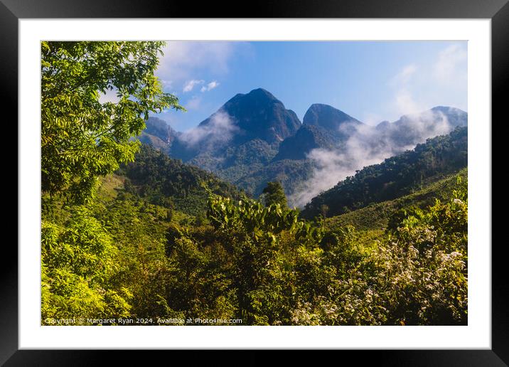 Mountain Peaks of Nong Khiaw Framed Mounted Print by Margaret Ryan