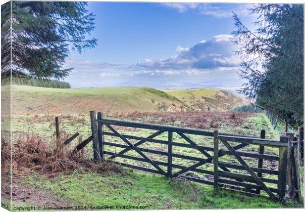 Gate to the valley- Canvas Print by Alan Dunnett