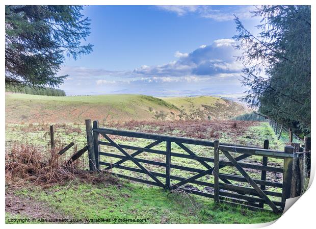 Gate to the valley- Print by Alan Dunnett