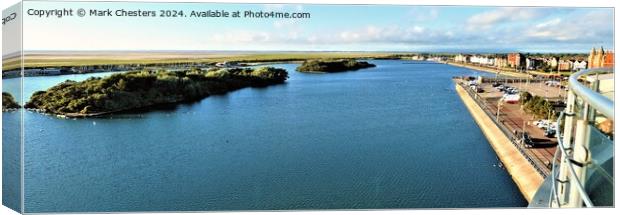 Southport Marine Lake Canvas Print by Mark Chesters
