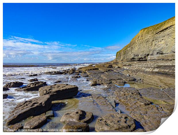 Dunraven Bay Print by Jane Metters