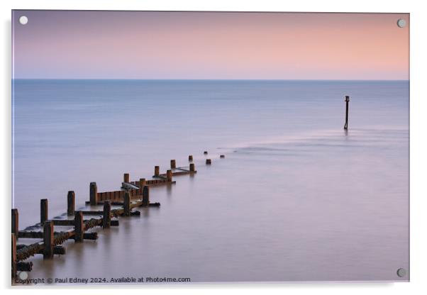 Dawn calm at Overstrand Acrylic by Paul Edney