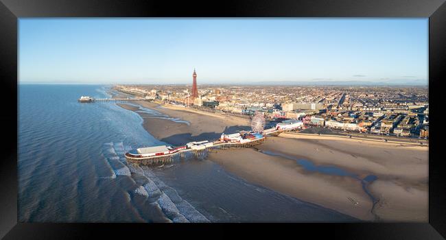 Blackpools Promenade Framed Print by Apollo Aerial Photography