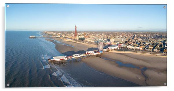 Blackpools Promenade Acrylic by Apollo Aerial Photography