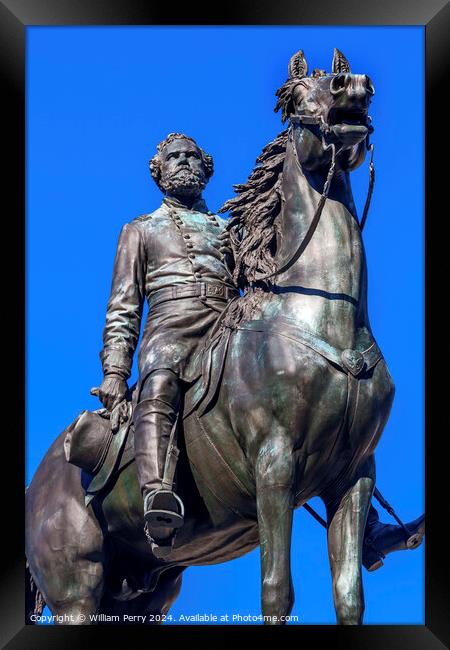 Major General Thomas Civil War Statue Washington DC Framed Print by William Perry