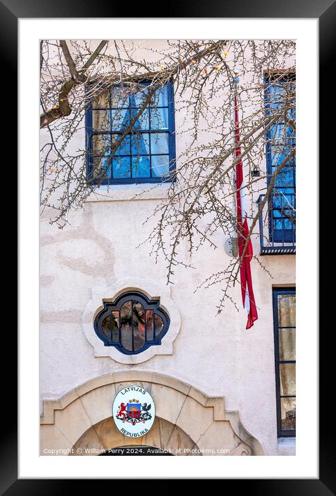 Latvia Latvian Embassy Embassy Row Massachusetts Avenue Washingt Framed Mounted Print by William Perry