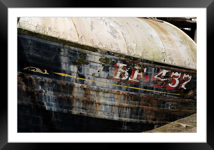 Derelict trawler at Maryport. Framed Mounted Print by Phil Brown