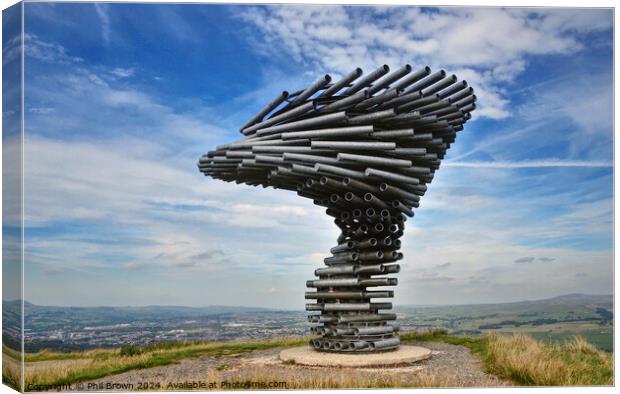 The Singing Ringing Tree, Burnley. Canvas Print by Phil Brown
