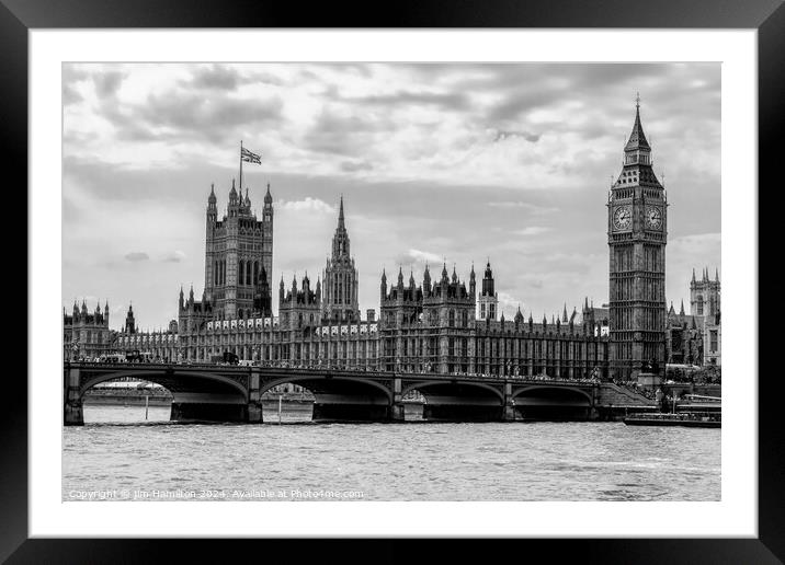 Houses of Parliament,Westminster,London UK Framed Mounted Print by jim Hamilton