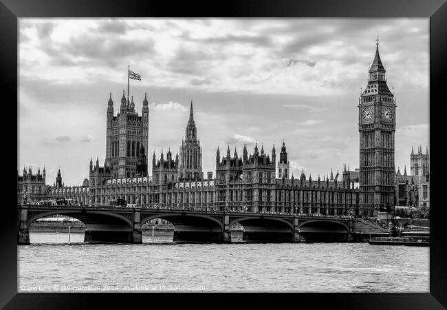 Houses of Parliament,Westminster,London UK Framed Print by jim Hamilton