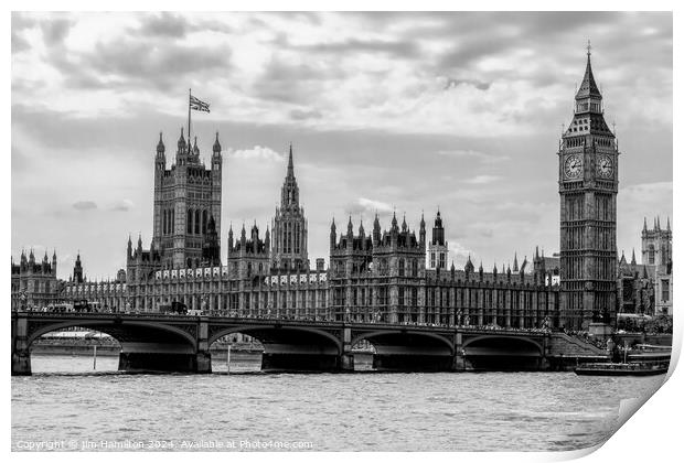 Houses of Parliament,Westminster,London UK Print by jim Hamilton