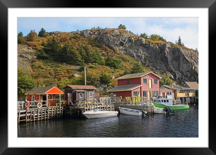 Quidi Vidi Harbour Newfoundland Framed Mounted Print by Martyn Arnold