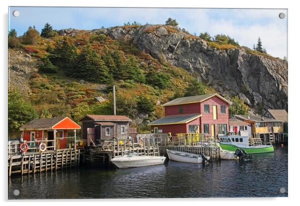 Quidi Vidi Harbour Newfoundland Acrylic by Martyn Arnold