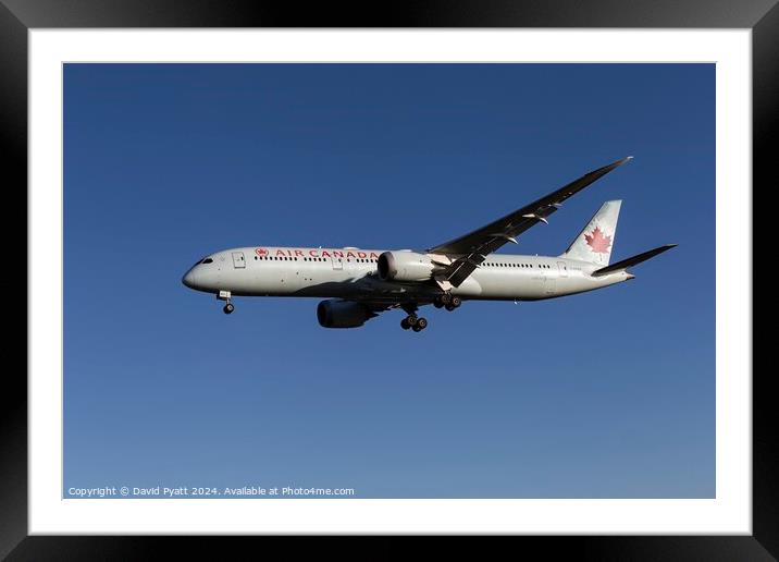 Air Canada Boeing 787-9     Framed Mounted Print by David Pyatt
