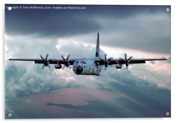 Lockheed C-130 Hercules Acrylic by Tom McPherson