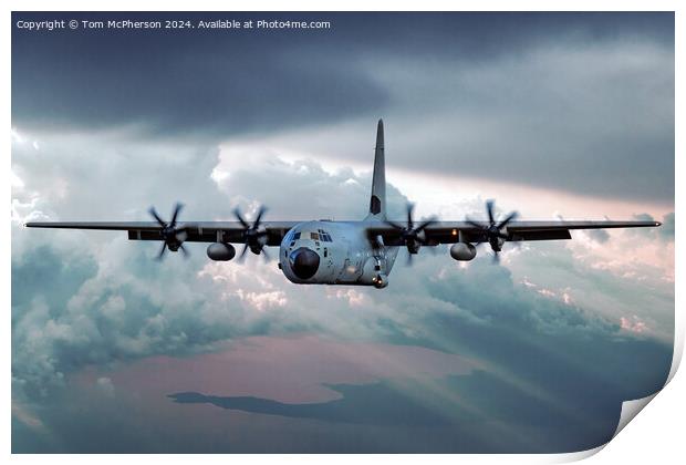 Lockheed C-130 Hercules Print by Tom McPherson