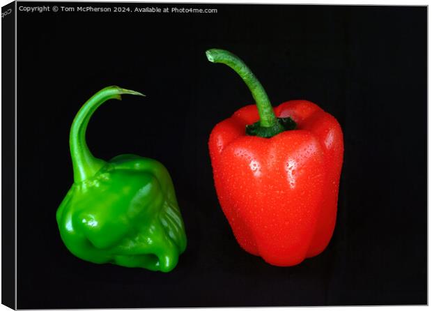 Peppers Canvas Print by Tom McPherson