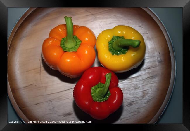 3 Peppers Framed Print by Tom McPherson