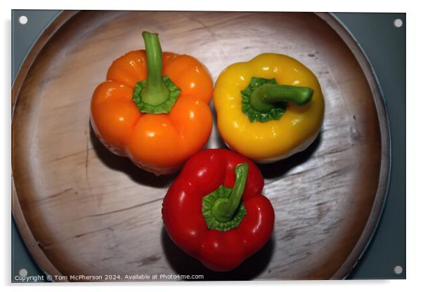 3 Peppers Acrylic by Tom McPherson
